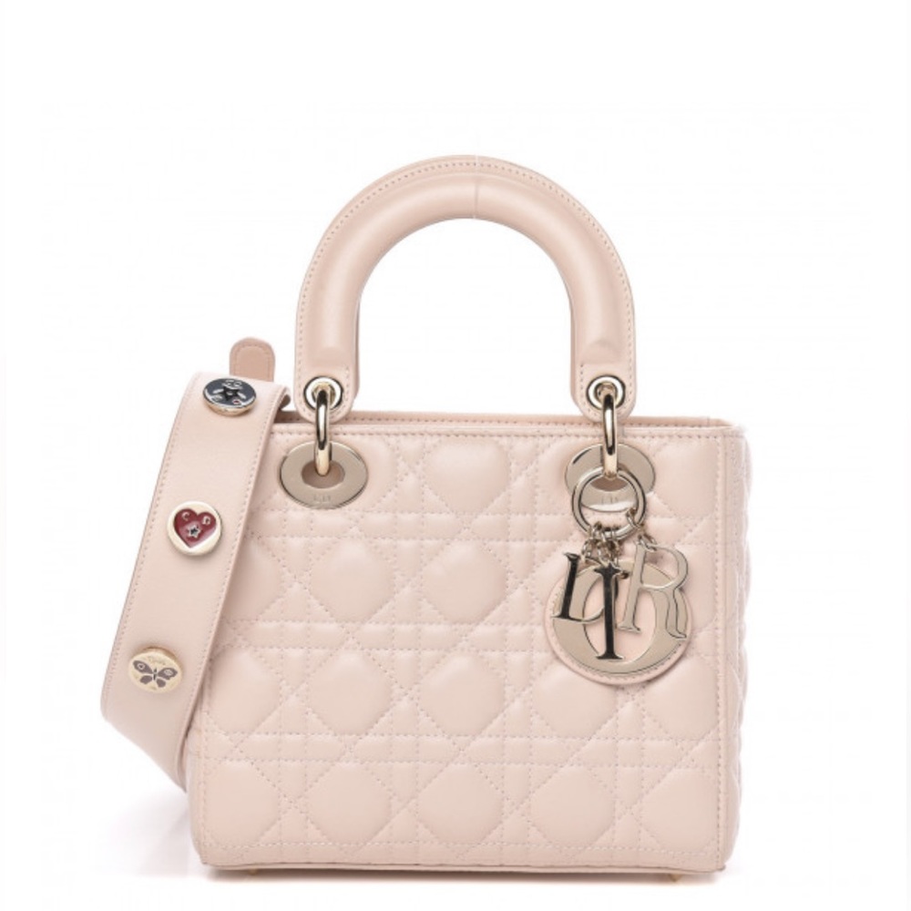 SOLD 💯 Authentic Lambskin Cannage Lady Dior Small Light Pink